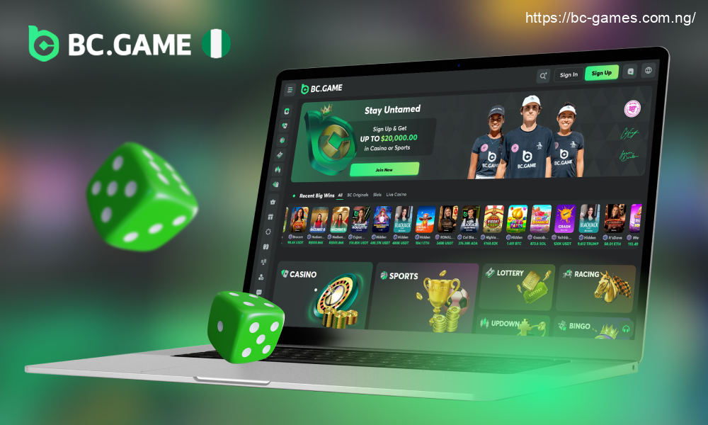 BC Game is a contemporary platform for sports betting and online casino games in Nigeria